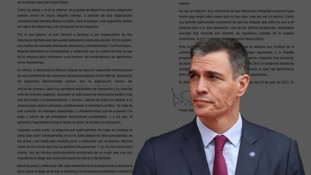 Carta íntegra de Pedro Sánchez a la ciudadanía